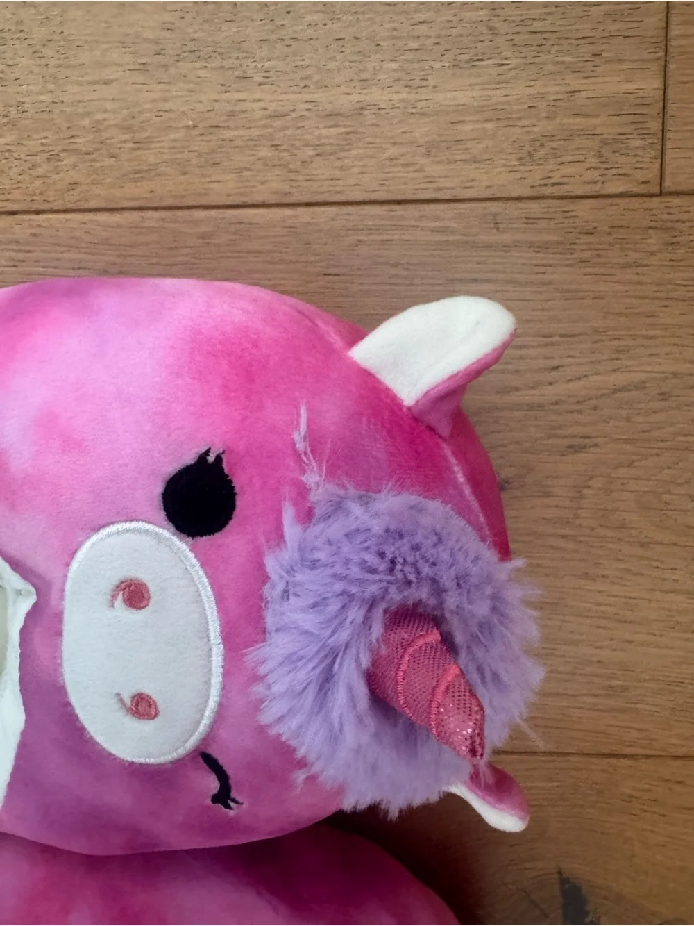 Squishmallows Pink & Purple Unicorn Plush Slippers